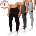 Black & Charcoal & Grey(Tech) XXXL Men’s Tech Fleece Jogger Sweatpants (3 Pack) - Ideal for Training or Casual Wear